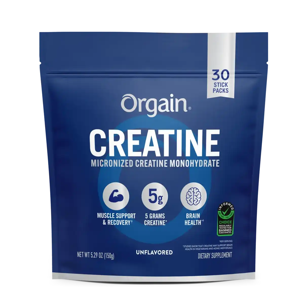 Creatine Powder Single Serve Stick Packs