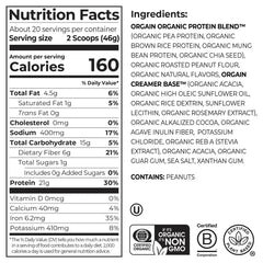 Organic Protein™ Plant Based Protein Powder - Chocolate Peanut Butter