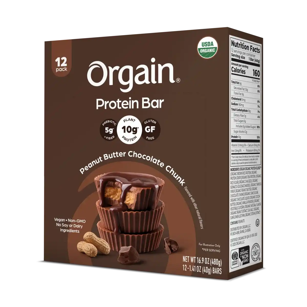 Organic Protein Bar - Peanut Butter Chocolate Chunk