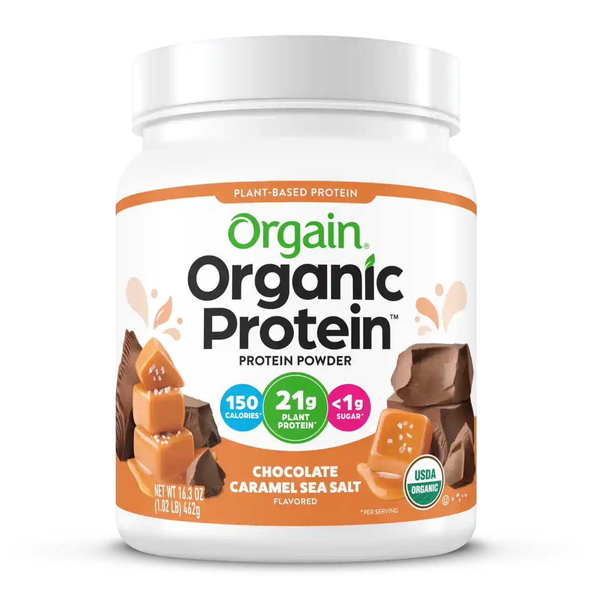 Organic Protein™ Plant Based Protein Powder - Chocolate Caramel Sea Salt